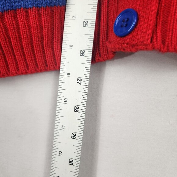 Merry Christmas Ugly Sweater Pullover Women's XL Red Blue Gingerbread Man - Picture 4 of 6